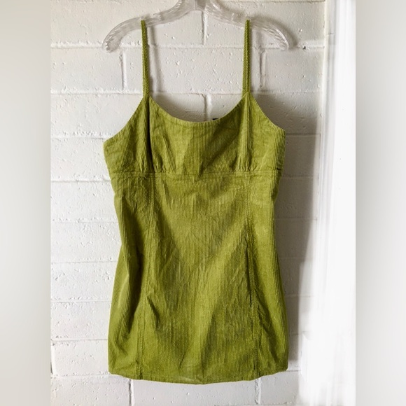 Wild Fable Lime Green Corduroy Mini Dress - Picture 3 of 12